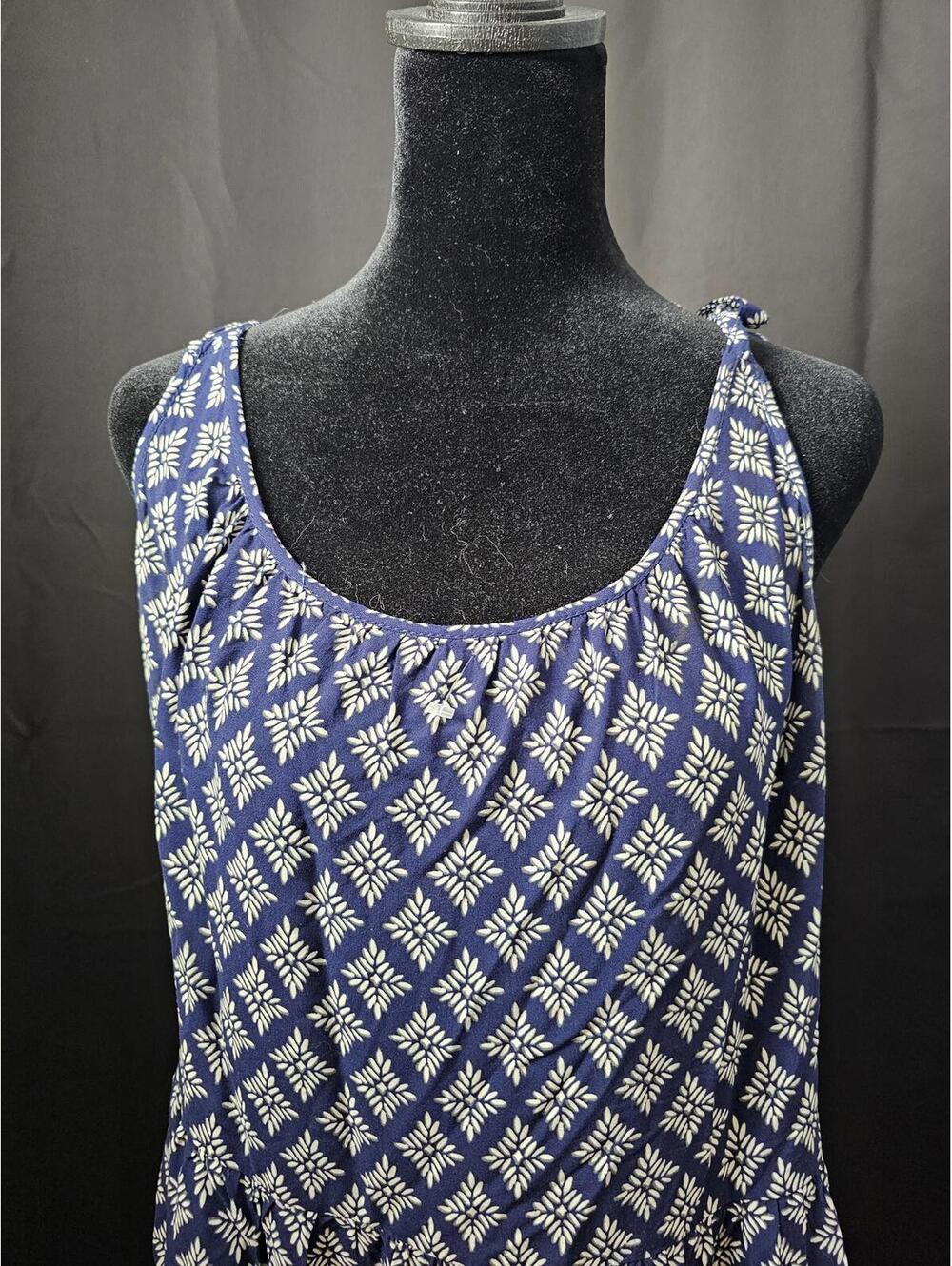 Beach Lunch Lounge Maxi Dress Blue Womens Size M